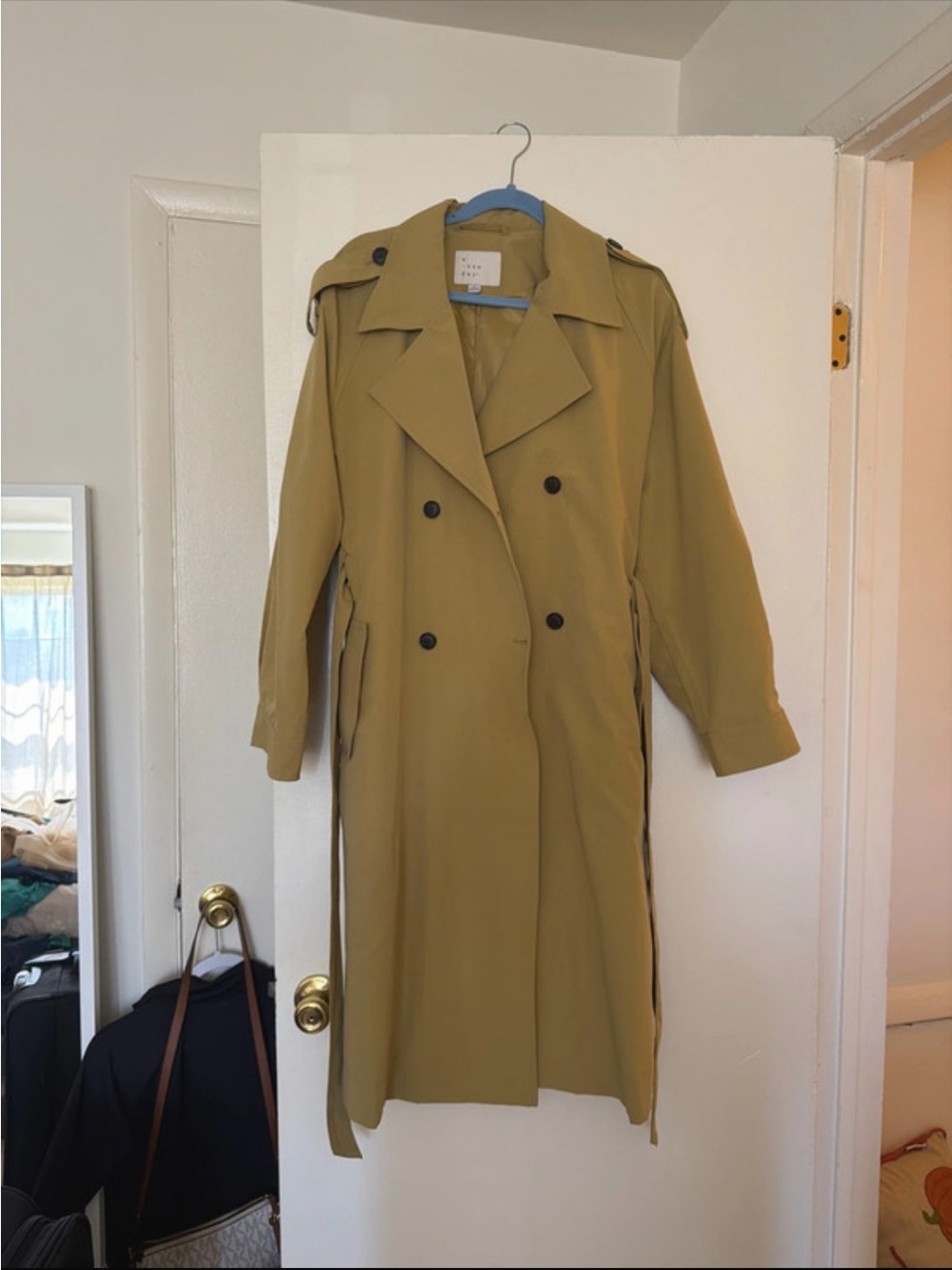 Target Mustard Yellow Double-Breasted Trench Coat